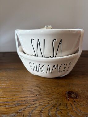 Rae Dunn Salsa & Guacamole Ceramic Serving Bowls